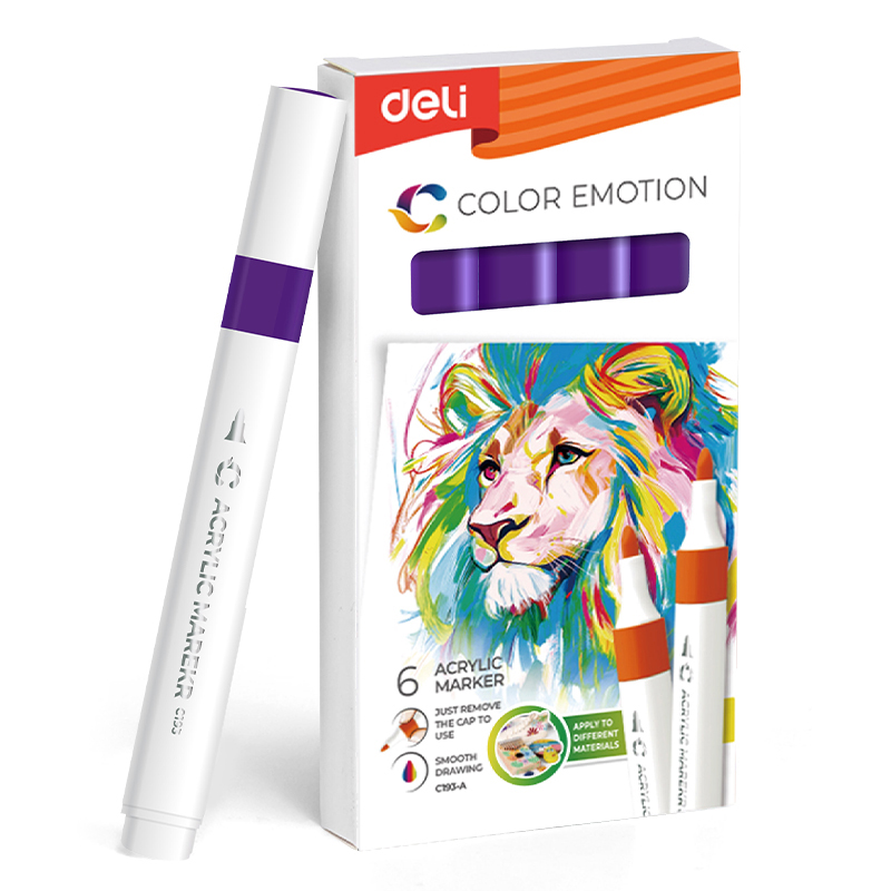 MARKER ACRILIC VIOLET INCHIS COLOR EMOTION DELI – poza 1