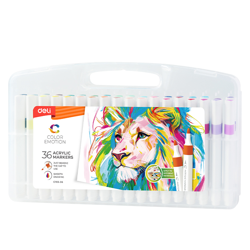 MARKERE ACRILICE SET 36 CULORI COLOR EMOTION DELI – poza 1