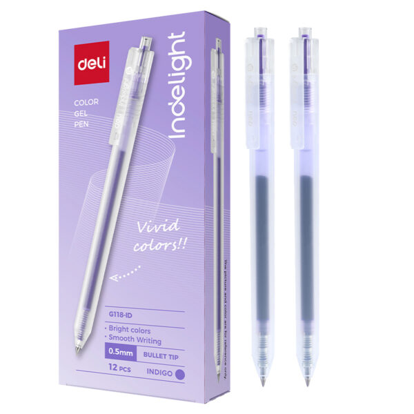 PIX CU GEL CU MECANISM 0.5MM INDIGO DELI – poza 2
