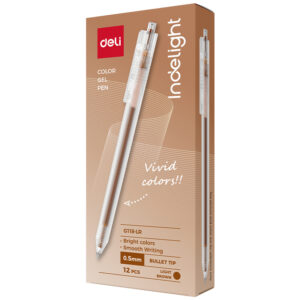 PIX CU GEL CU MECANISM 0.5MM MARO DESCHIS DELI – poza 1