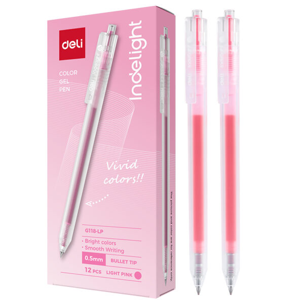 PIX CU GEL CU MECANISM 0.5MM ROZ DESCHIS DELI – poza 2