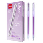PIX CU GEL CU MECANISM 0.5MM VIOLET PURPURIU DELI – poza 2