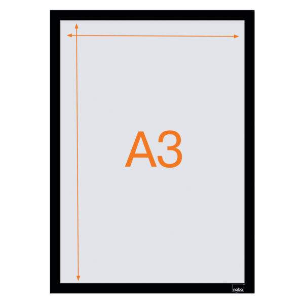 RAMA MAGNETICA AUTOADEZIVA A3 NEAGRA 2/SET NOBO – poza 2