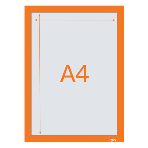 RAMA MAGNETICA AUTOADEZIVA A4 PORTOCALIE 2/SET NOBO – poza 4