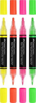 SET 4 MARKERE ACRILICE SHAKE&PAINT CULORI NEON FABER-CASTELL – poza 4