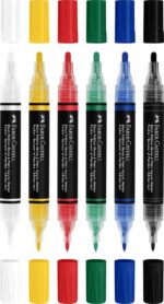 SET 6 MARKERE ACRILICE SHAKE&PAINT CULORI CLASICE FABER-CASTELL – poza 2