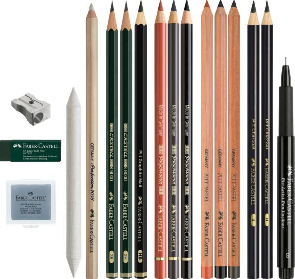 SET ARTA DISCOVERY DESEN USCAT 17 PIESE FABER-CASTELL – poza 4