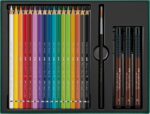 SET CADOU 17 CREIOANE COLORATE A.DURER + 3 PITT ARTIST PEN + PENSULA FABER-CASTELL – poza 3