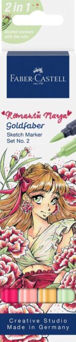SET ROMANTIC MANGA NO.2 4 BUCATI SKETCH MARKERE GOLDFABER FABER-CASTELL – poza 1