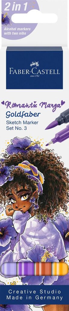 SET ROMANTIC MANGA NO.3  4 BUCATI SKETCH MARKERE GOLDFABER FABER-CASTELL – poza 1