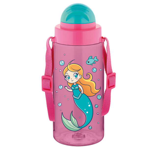 STICLA APA PT COPII TRITAN 500ML CU PAI SI CUREA TRANSPORT T-0107 NOKI – poza 1