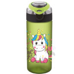 STICLA APA PT COPII TRITAN SOFT TOUCH 500ML CU DESCHIDERE AUTOMATA SI MANER TRANSPORT T-0108 NOKI – poza 2