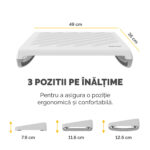 SUPORT ERGONOMIC PENTRU PICIOARE ALB BREYTA – poza 2