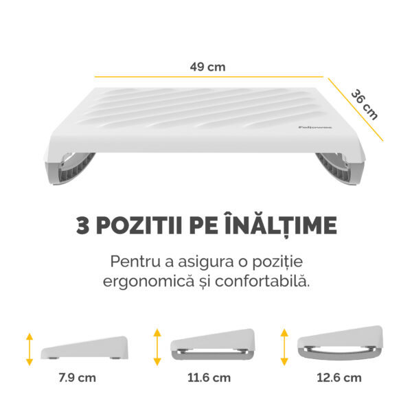 SUPORT ERGONOMIC PENTRU PICIOARE ALB BREYTA – poza 2