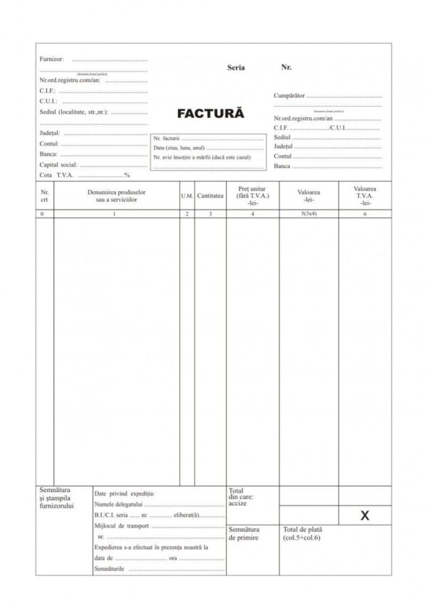 Facturier A4, autocopiativ, 3 exemplare – poza 1