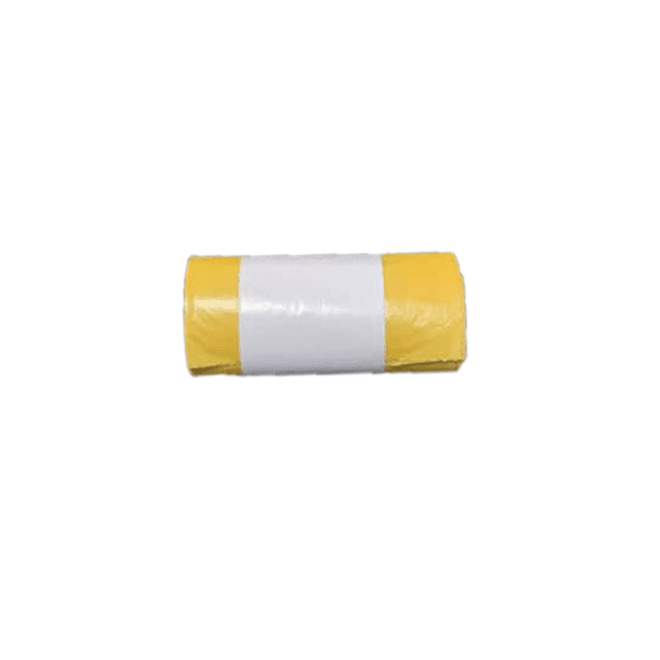 Sac galben Biohazard 25L – pericol biologic, 50 microni, 20 buc/rolă – poza 3