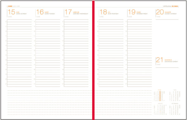 AGENDA A4 SAPTAMANALA ROSIE 2026 LUX EGO – poza 3