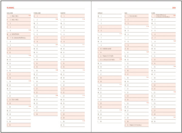 AGENDA A5 ZILNICA ROSIE 2026 BASIC EGO – poza 4