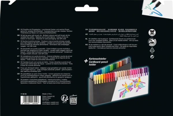 BRUSH PENS BLACK EDITION SET 50 CULORI FABER-CASTELL – poza 2