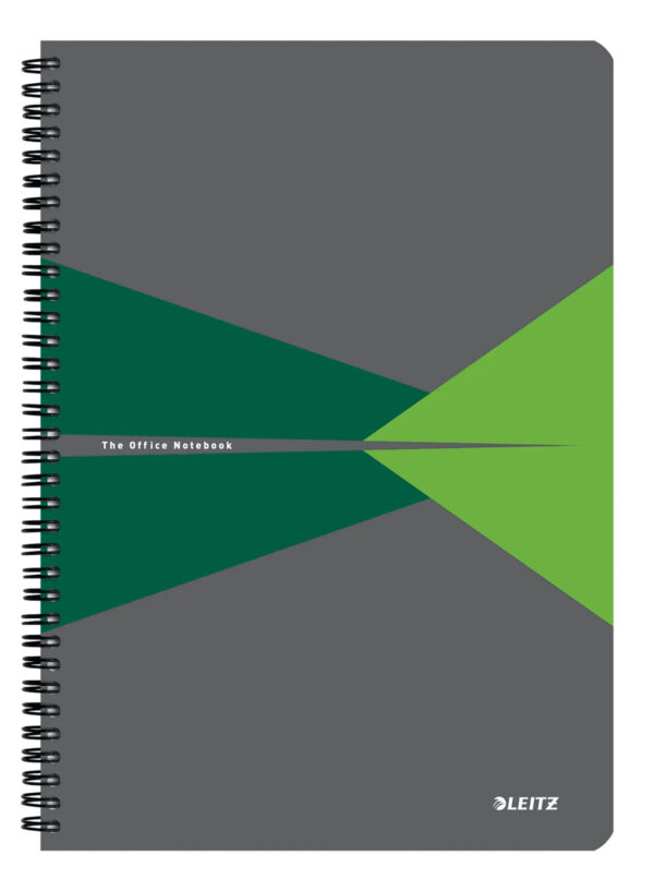 CAIET BIROU SPIRA A5 DICTANDO VERDE COPERTA PP OFFICE LEITZ – poza 1