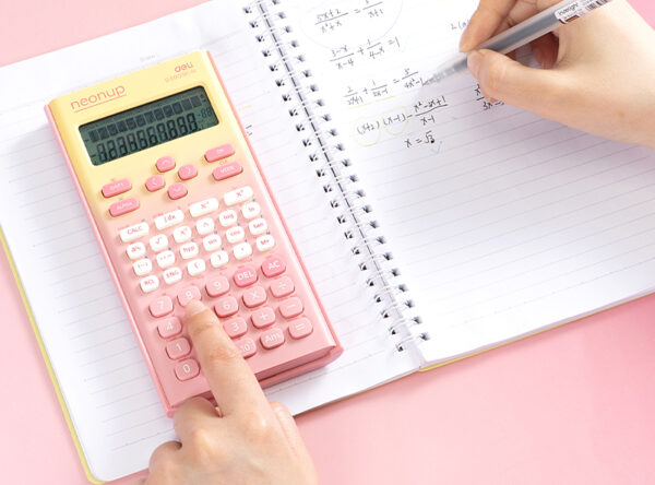 CALCULATOR STIINTIFIC 12DIG 300F ROZ DEGRADE DELI – poza 4