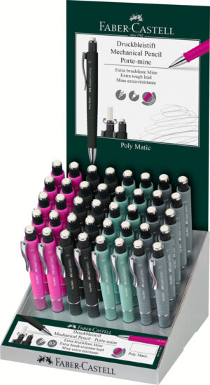 DISPLAY 40 BUC CREION MECANIC 0.7 MM POLY MATIC 2 FABER-CASTELL – poza 1