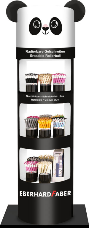 DISPLAY PODEA CONCEPT 648 ROLLERE 0.7MM ALBASTRU ERASABLE 2025 PANDA – poza 1