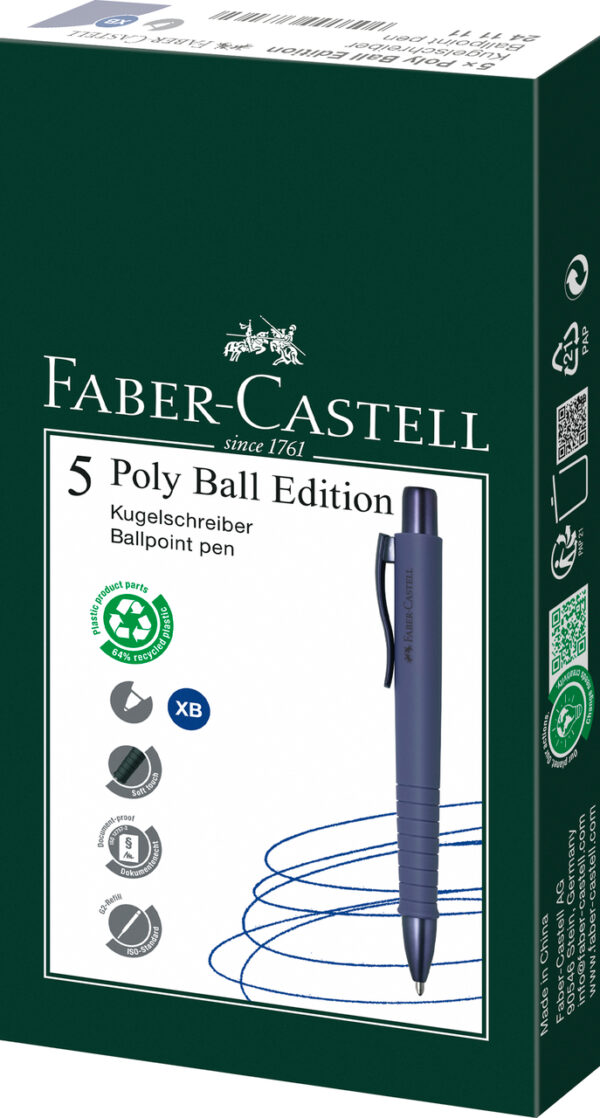 PIX CU MECANISM BLEUMARIN AMURG POLY BALL XB URBAN 2025 FABER-CASTELL – poza 3