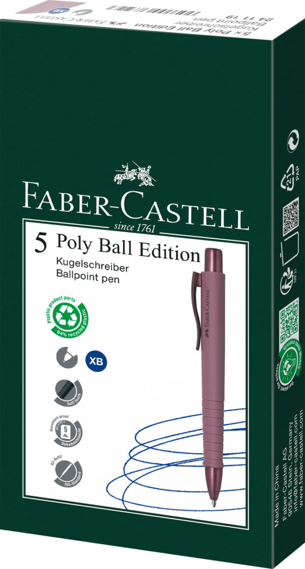 PIX CU MECANISM BORDEAUX POLY BALL XB URBAN 2025 FABER-CASTELL – poza 3