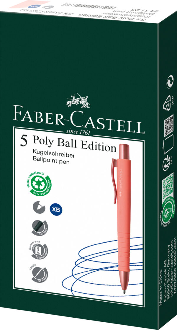 PIX CU MECANISM CORAL POLY BALL XB URBAN 2025 FABER-CASTELL – poza 3