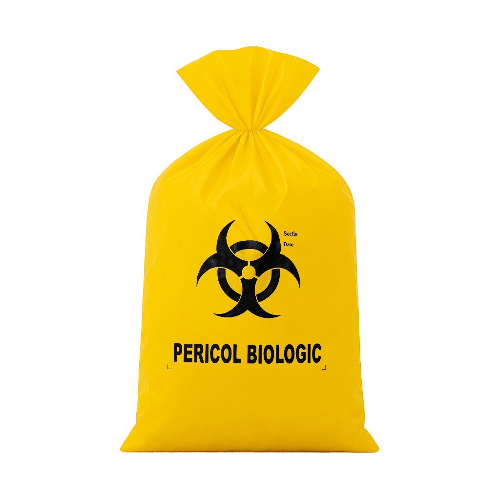 Saci pericol biologic 35L, 50 microni, 30 buc/set – poza 1