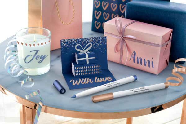 SET 6 MARKERE CREATIVE GOLDFABER CULORI METALIZATE HAPPY CELEBRATION FABER-CASTELL – poza 2