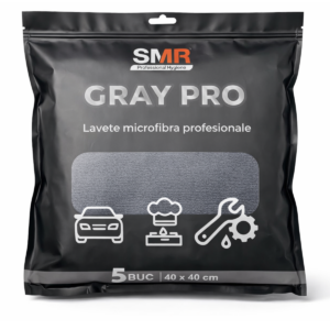 Lavete microfibră profesionale gri 40x40 – Gray Pro | SMR – poza 1
