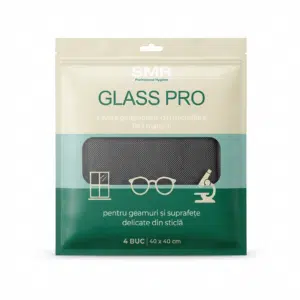 Lavete microfibră pentru geamuri GlassPro  40×40 cm, 4 buc/set | SMR – poza 1