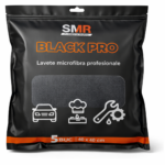 Lavete microfibră profesionale negre 40x40 – Black Pro | SMR – poza 1