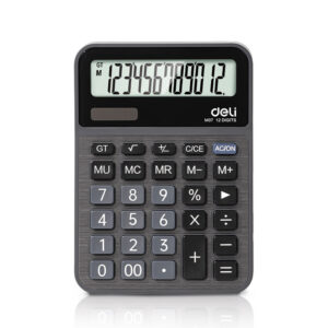 CALCULATOR BIROU 12DIG METAL M07 DELI – poza 1