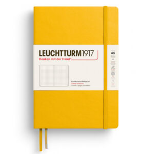 CAIET A5 PUNCTAT COPERTA RIGIDA GALBEN FLOAREA SOARELUI LEUCHTTURM – poza 1