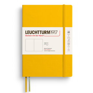 CAIET A5 VELIN COPERTA FLEXIBILA GALBEN FLOAREA SOARELUI LEUCHTTURM – poza 1