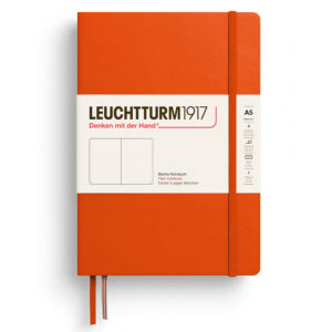 CAIET A5 VELIN COPERTA RIGIDA PORTOCALIU DOVLEAC LEUCHTTURM – poza 1