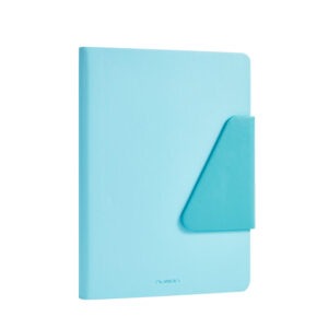 CAIET BIROU A5 96 FILE DICTANDO COPERTA PIELE SI CLAPETA NUSIGN ALBASTRU DELI – poza 1