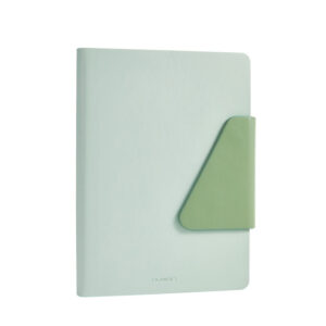 CAIET BIROU A5 96 FILE DICTANDO COPERTA PIELE SI CLAPETA NUSIGN VERDE DELI – poza 1