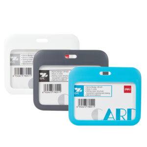 ECUSON ORIZONTAL ABS RIGID 100*80MM CU CLIPS SI SNUR TEXTIL CULORI ASORTATE DELI – poza 1