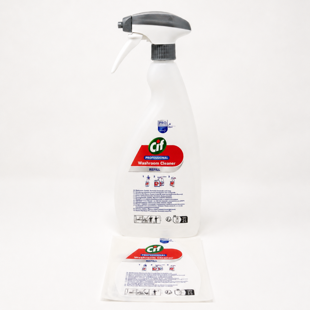 Cif Professional Flacon Spray Reutilizabil 750ml + eticheta detergent BAIE| Pentru Concentrate 2L | Pro Formula by Diversey – poza 1