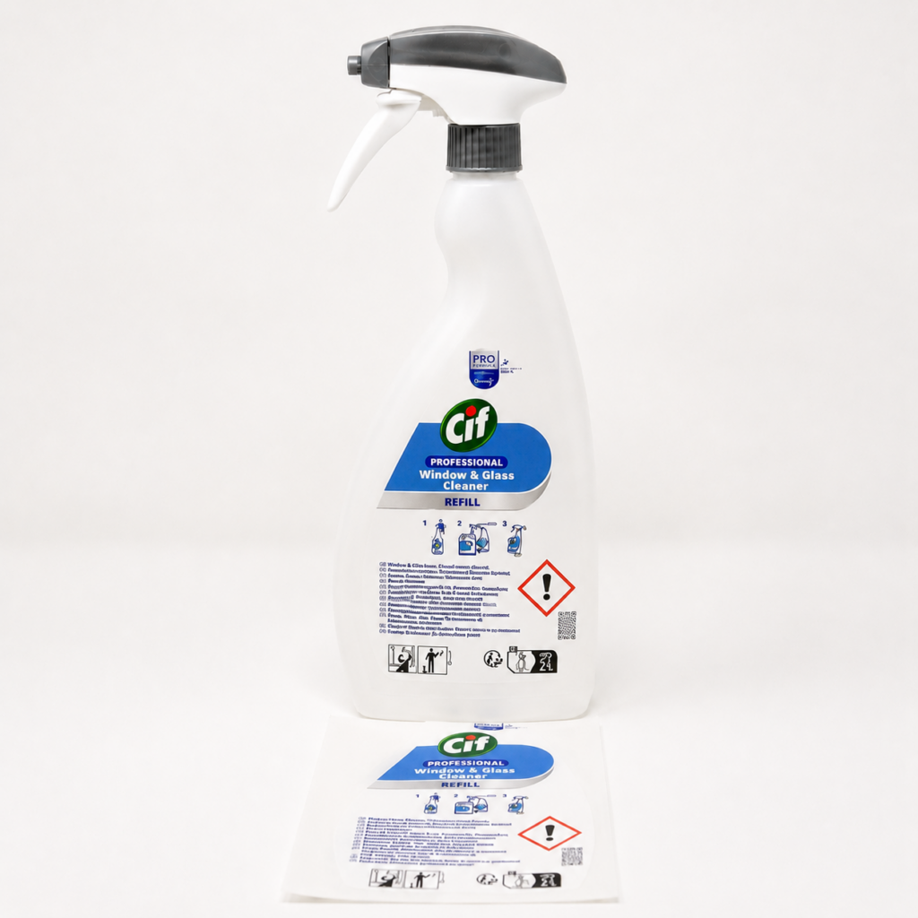 Cif Professional Flacon Spray Reutilizabil 750ml + eticheta detergent geam| Pentru Concentrate 2L | Pro Formula by Diversey – poza 1