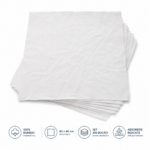 Lavete bumbac 100%, albe, 40×40 cm – set 100 bucăți – poza 1