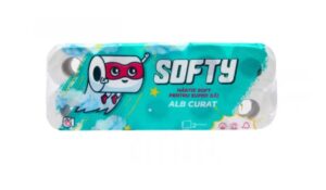 HARTIE IGIENICA SOFTY ALB CURAT 2 STR. 10 ROLE/SET – poza 1