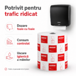 Prosop hârtie rolă Katrin System Medium 2 straturi, 200 m, alb 6role/bax – poza 3