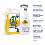 Kit complet degresant Cif Professional – bidon 2L + pompă dozatoare + flacon cu pulverizator – poza 1